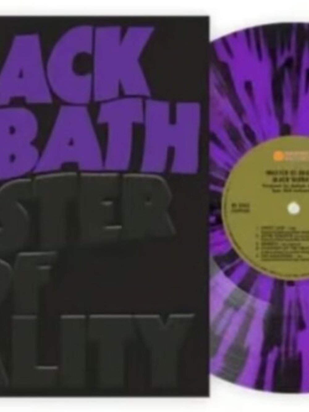 Black Sabbath Master Of Reality LP ~ Exclusive 180g Colored Vinyl + Poster ~New!